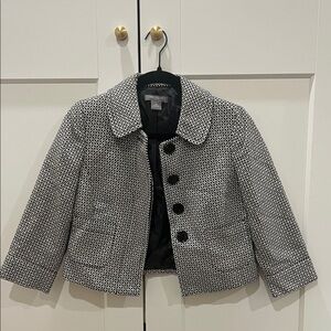 Ann Taylor Black and White Patterned Blazer